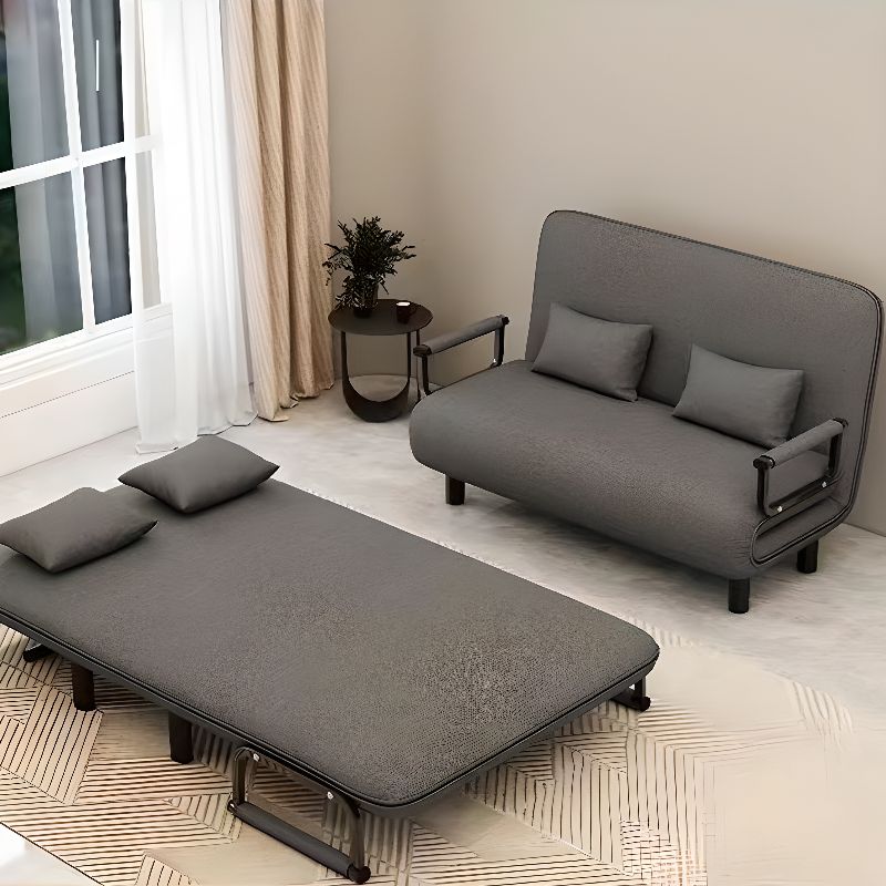 Tittle: 3-in-1 Convertible Folding Sofa Bed with Adjustable Backrest and Pillow, Comfortable Loveseat or Lounge Chair for Living Room, Bedroom, or Home Office (Grey)