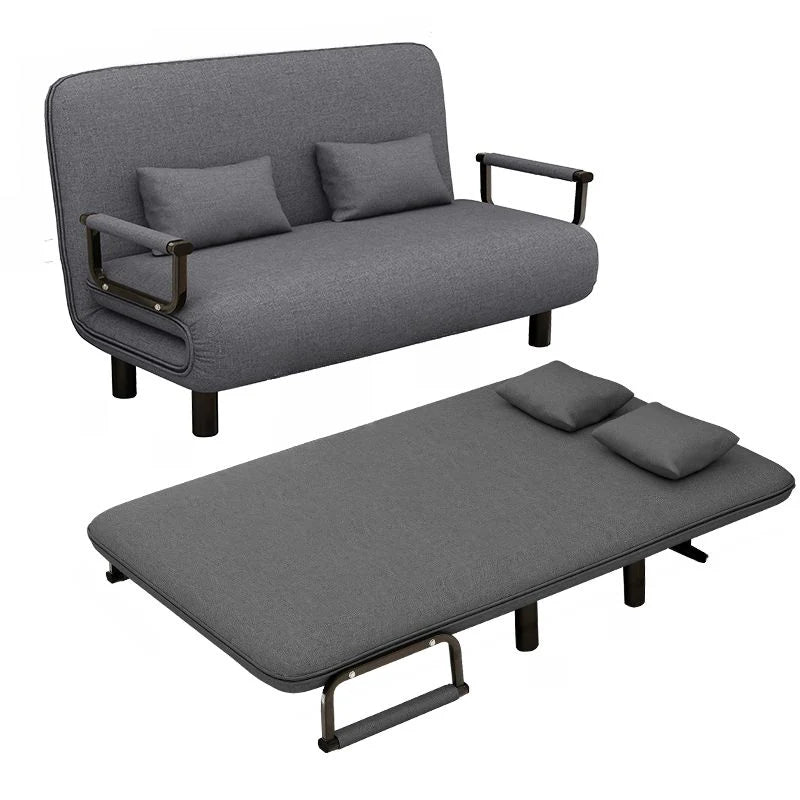 Tittle: 3-in-1 Convertible Folding Sofa Bed with Adjustable Backrest and Pillow, Comfortable Loveseat or Lounge Chair for Living Room, Bedroom, or Home Office (Grey)