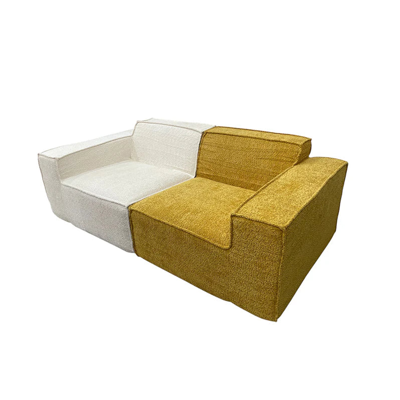 Teddy Compression Sofa Upholstered Loveseat For Three Person, High Rebound Density Sponge Sofa for Living Room, Bedroom, Apartment or Office, 204cm