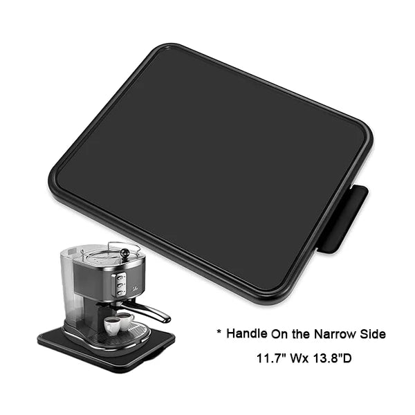 Kitchen Appliance Sliding Tray,Coffee Maker Rolling Tray Under Cabinet Appliance Organizer Toaster Blender Air Fryer Stand Mixer Countertop Storage Moving Slider (Steel, 13.8"W x 11.7"D)