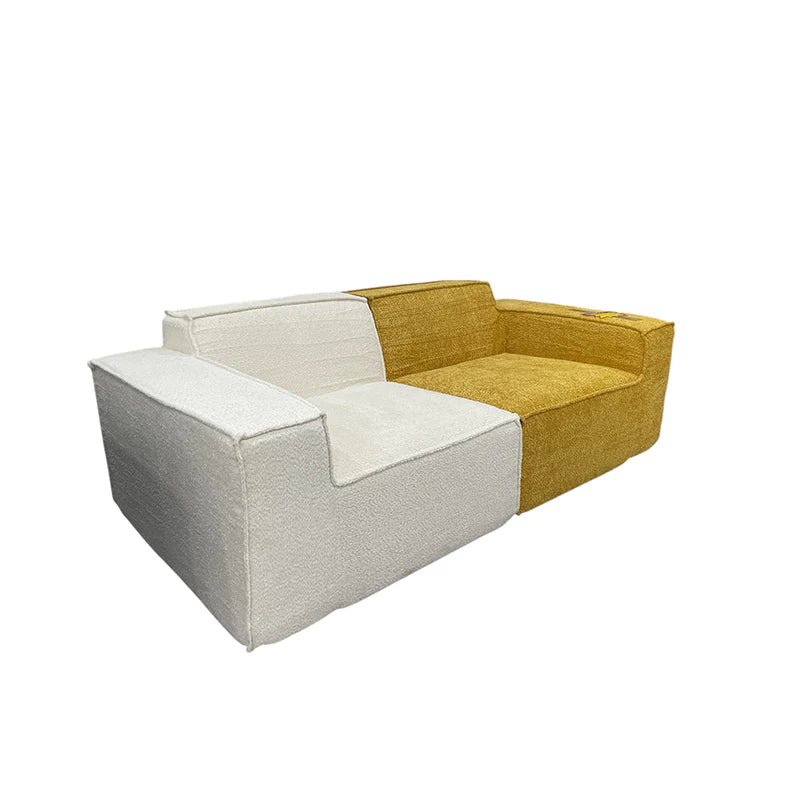 Teddy Compression Sofa Upholstered Loveseat For Three Person, High Rebound Density Sponge Sofa for Living Room, Bedroom, Apartment or Office, 204cm