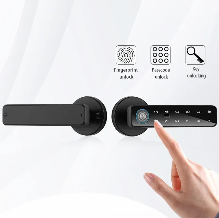 Electronic Smart Home Door Lock, Wireless Biometric Fingerprint Room Door Lock（Double Lock）