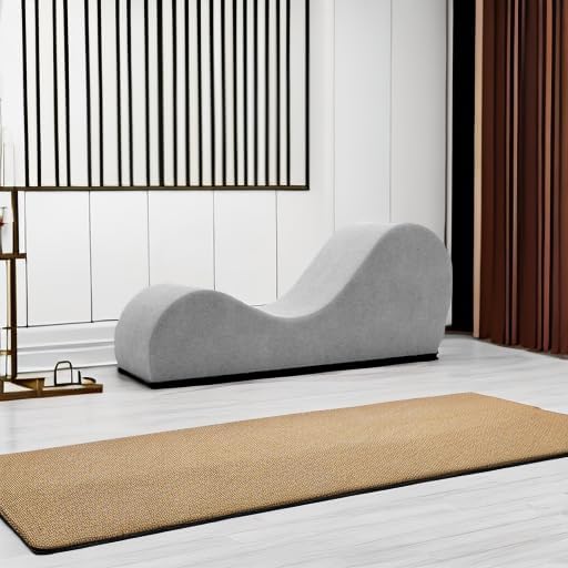 Compression Sofa - Styled Ergonomic Velvet Chaise Lounge Chair – Perfect for Yoga, Stretching, Relaxation, and Exercise