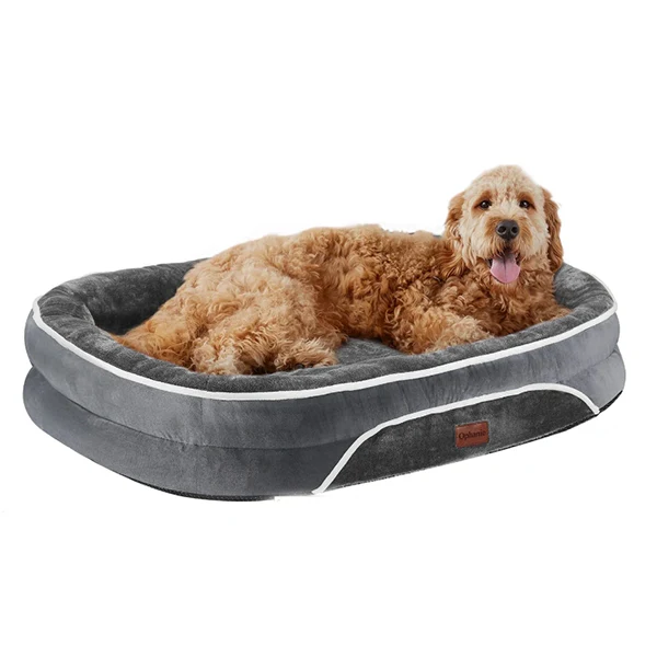 Ophanie 22" and 42" Orthopedic Dog Bed for Small and Large Dogs – Sofa-Style with Plush Washable Cover, 4-Sided Bolsters & Non-Slip Base
