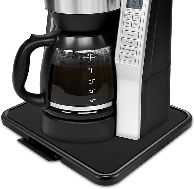 Kitchen Appliance Sliding Tray,Coffee Maker Rolling Tray Under Cabinet Appliance Organizer Toaster Blender Air Fryer Stand Mixer Countertop Storage Moving Slider (Steel, 13.8"W x 11.7"D)