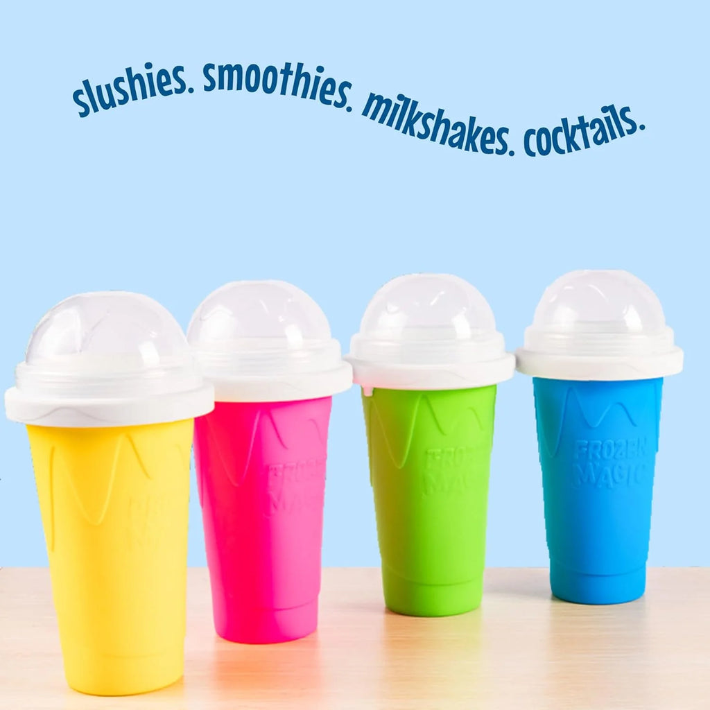 Slushy Maker Cup, Magic Quick Frozen Slushy Maker Smoothies Cup Squeeze Cup Double Layer Cooling Cup, Homemade Slushy Cup Ice Cream Maker With Lids And Straws For All Age