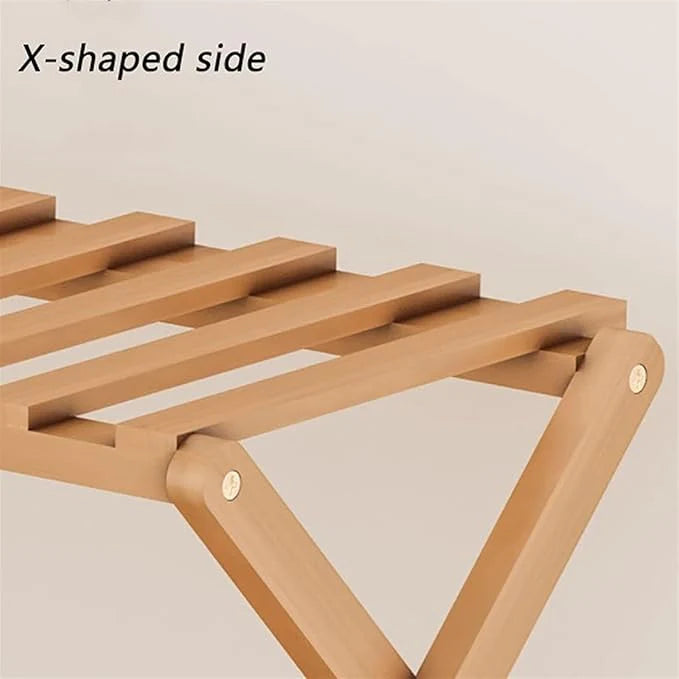 6 Tier Foldable Shoe Rack Organizer, Bamboo Shoe Rack Shoe Storage, Install Free Shoe Shelf for Entryway, Garage & Hallway