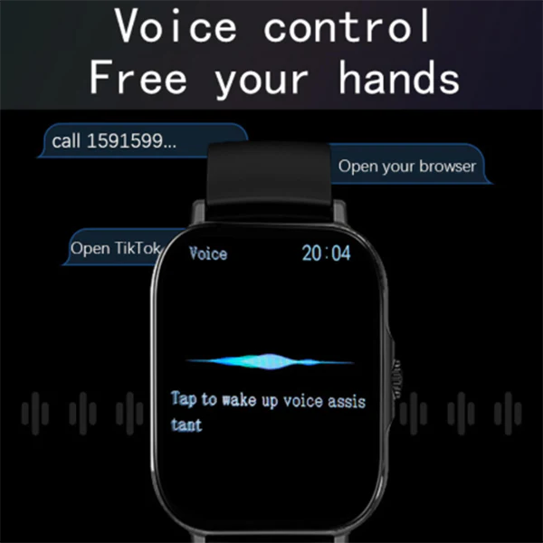 Smart Watch with Bluetooth Calling (Receive & Dial) For Unisex– Latest 1.83" TFT HD Touch Screen, Compatible with Android and iPhone, Fitness Tracker with Text Notifications, Heart Rate Monitor, AI Voice Assistant, Blood Pressure and Sleep Tracking