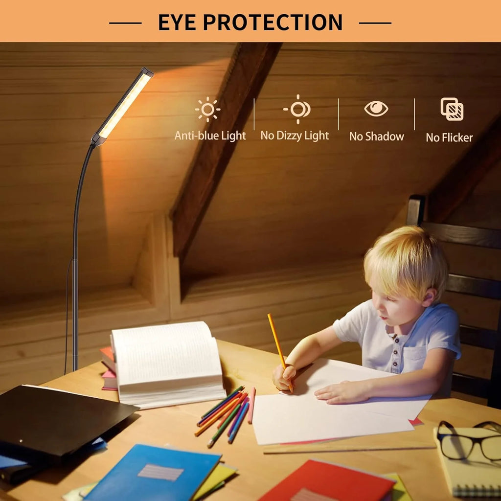 Energy-Efficient Floor Lamp with Dimmable Eye-Care Light – Ideal for Reading, Working, or Relaxing in the Living Room, Bedroom, or Office