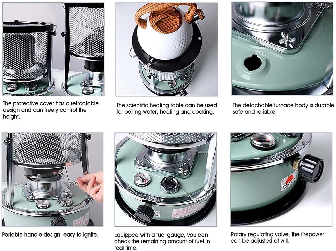 5.2L Kerosene Stove Designed For Outdoor Camping, Ice Fishing, And Home Heating, Offering Dual-Purpose Use For Heating And Cooking