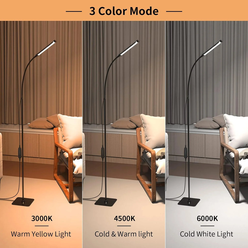 Energy-Efficient Floor Lamp with Dimmable Eye-Care Light – Ideal for Reading, Working, or Relaxing in the Living Room, Bedroom, or Office