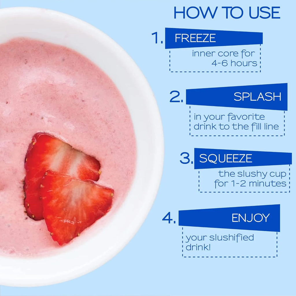 Slushy Maker Cup, Magic Quick Frozen Slushy Maker Smoothies Cup Squeeze Cup Double Layer Cooling Cup, Homemade Slushy Cup Ice Cream Maker With Lids And Straws For All Age