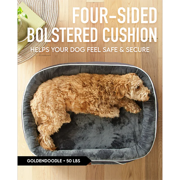 Ophanie 22" and 42" Orthopedic Dog Bed for Small and Large Dogs – Sofa-Style with Plush Washable Cover, 4-Sided Bolsters & Non-Slip Base