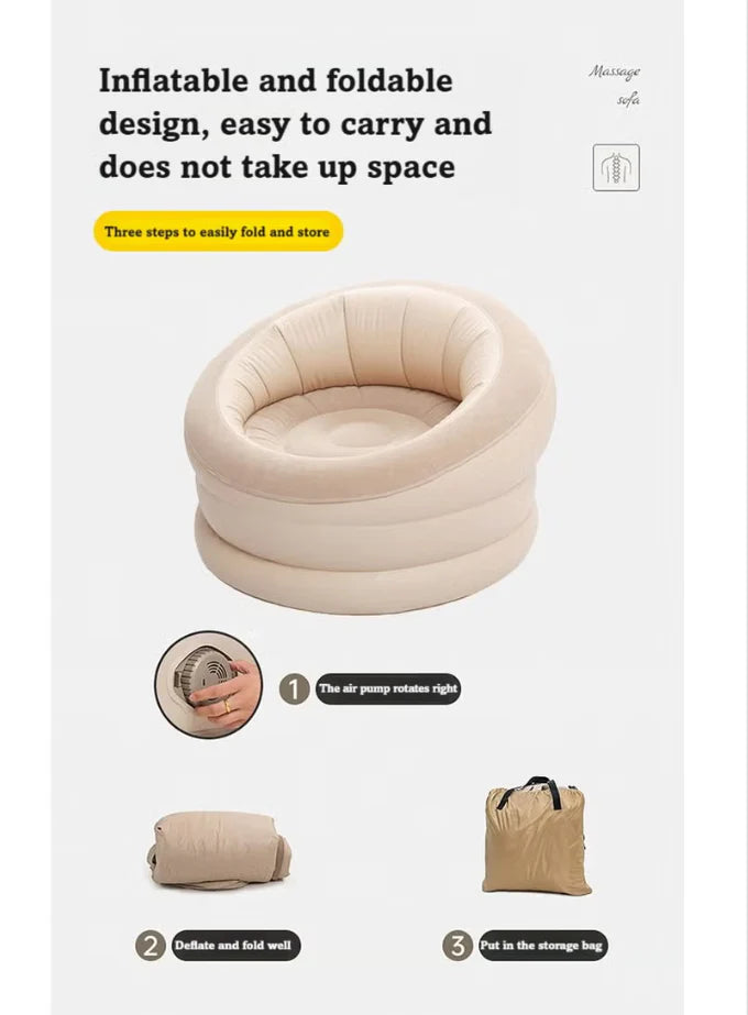 Maxxus Self-Inflating Bird Nest Sofa, Recliner With Air Pump, Prefect for Indoor and Outdoor Camping, Hiking, Traveling, Holiday, Suitable for All Ages , 400lbs Capacity