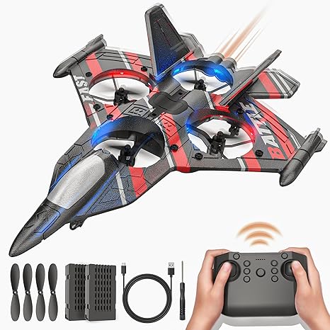2.4G 6CH RC Airplane with 360°Stunt Plane with Gravity Sensor – EPP Foam Glider, Remote Control Aircraft