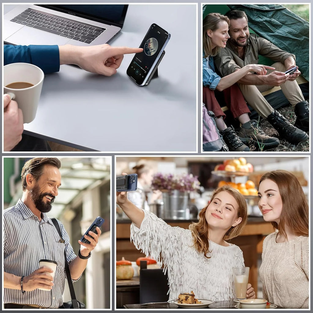 Magnetic Power Bank 10000mAh, Wireless Portable Charger with Stand, 15W Fast Charging Magnetic Battery Pack w/USB-Type C, Compatible with Magsafe iPhone and Android Phone, iphone 16/15/14/13/12