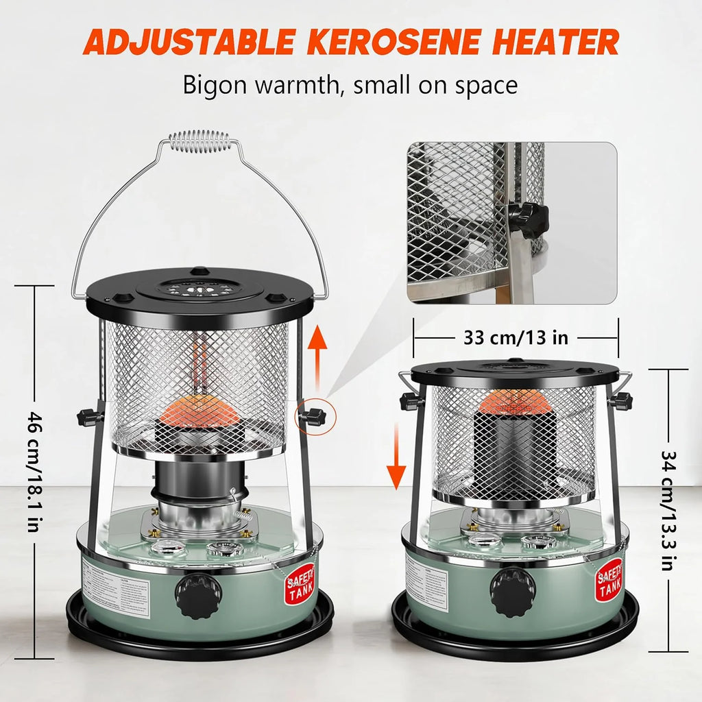 5.2L Kerosene Stove Designed For Outdoor Camping, Ice Fishing, And Home Heating, Offering Dual-Purpose Use For Heating And Cooking
