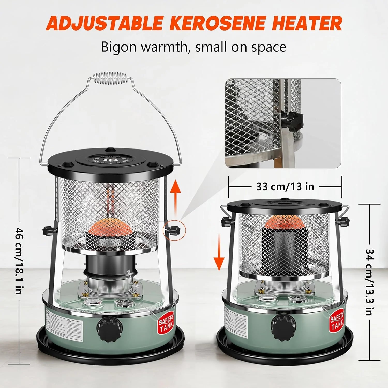 5.2L Kerosene Stove Designed For Outdoor Camping, Ice Fishing, And Home Heating, Offering Dual-Purpose Use For Heating And Cooking