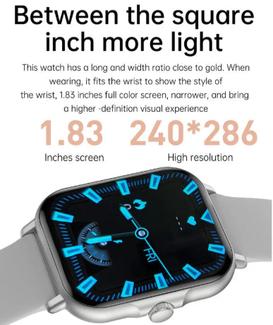 Smart Watch with Bluetooth Calling (Receive & Dial) For Unisex– Latest 1.83" TFT HD Touch Screen, Compatible with Android and iPhone, Fitness Tracker with Text Notifications, Heart Rate Monitor, AI Voice Assistant, Blood Pressure and Sleep Tracking