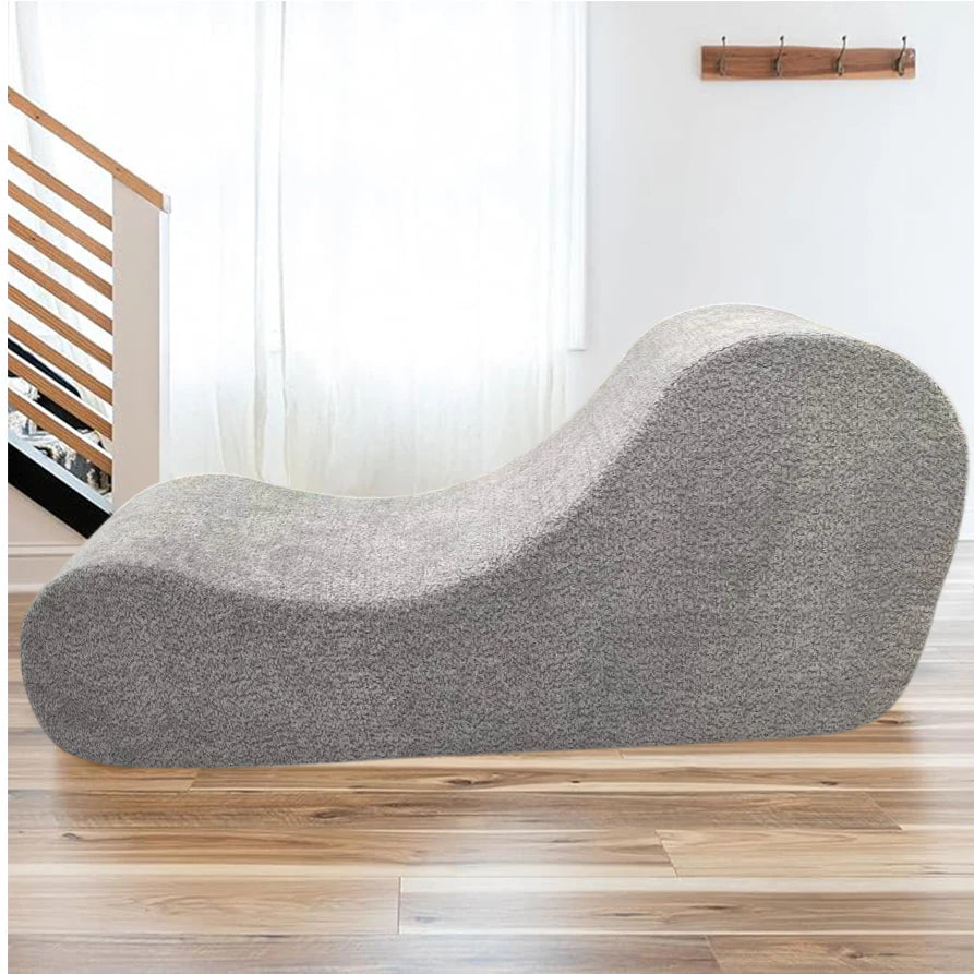 Compression Sofa - Styled Ergonomic Velvet Chaise Lounge Chair – Perfect for Yoga, Stretching, Relaxation, and Exercise