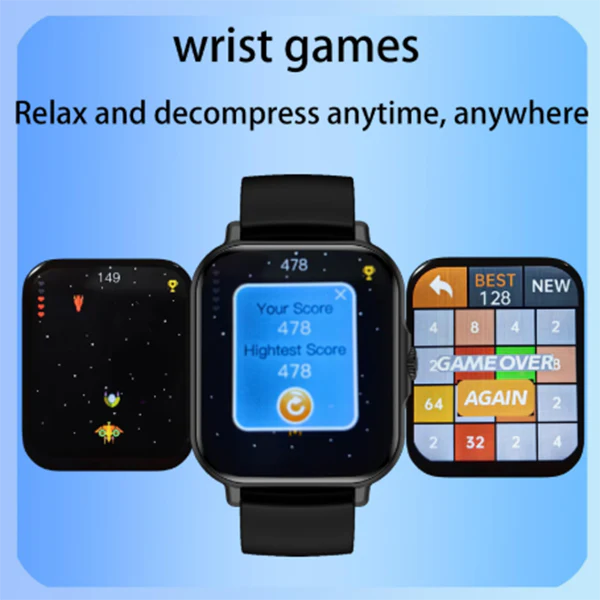 Smart Watch with Bluetooth Calling (Receive & Dial) For Unisex– Latest 1.83" TFT HD Touch Screen, Compatible with Android and iPhone, Fitness Tracker with Text Notifications, Heart Rate Monitor, AI Voice Assistant, Blood Pressure and Sleep Tracking