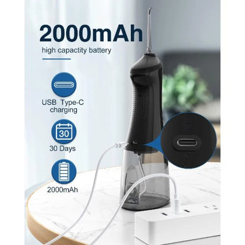 Portable Electric Water Flosser with 5 Pressure Modes and 300ml Water Tank for Oral Care, USB Rechargeable for Teeth, Gums, Braces, Dental Care