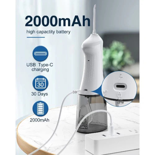 Portable Electric Water Flosser with 5 Pressure Modes and 300ml Water Tank for Oral Care, USB Rechargeable for Teeth, Gums, Braces, Dental Care