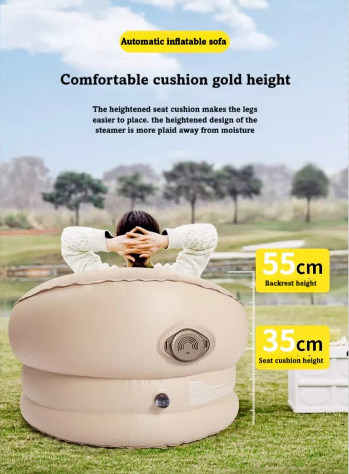 Maxxus Self-Inflating Bird Nest Sofa, Recliner With Air Pump, Prefect for Indoor and Outdoor Camping, Hiking, Traveling, Holiday, Suitable for All Ages , 400lbs Capacity