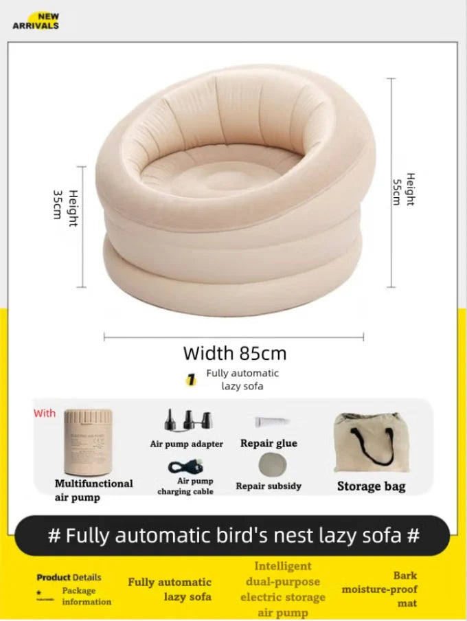 Maxxus Self-Inflating Bird Nest Sofa, Recliner With Air Pump, Prefect for Indoor and Outdoor Camping, Hiking, Traveling, Holiday, Suitable for All Ages , 400lbs Capacity